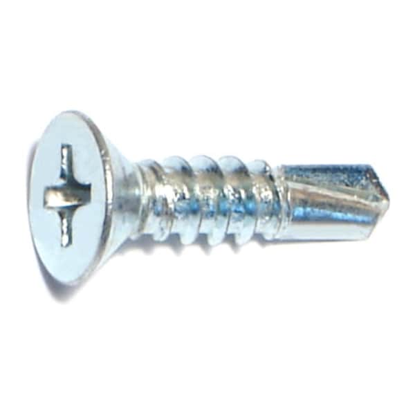Midwest Fastener Self-Drilling Screw, #10 x 3/4 in, Zinc Plated Steel Flat Head Phillips Drive, 40 PK 931422 - main